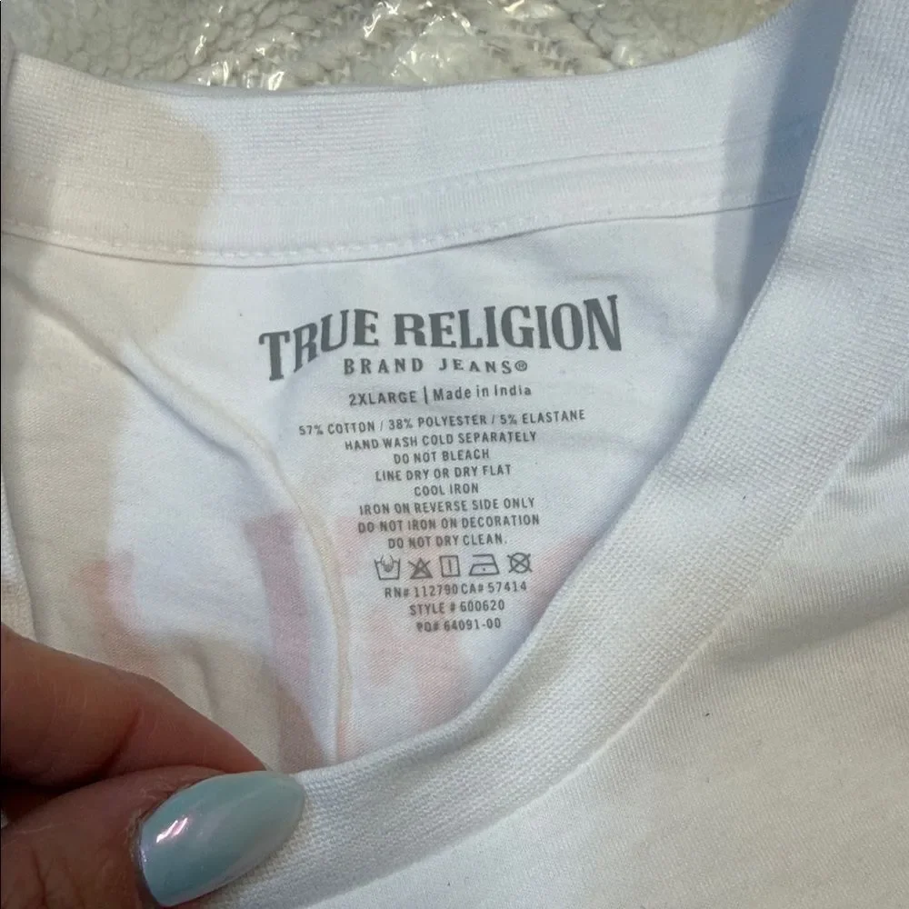 TRUE RELIGION - Optic White Buddha Face Tee